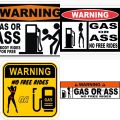 Funny GAS OR ASS NO FREE RIDES Redneck Bumper Sticker Truck Window Decal Motorcycle Anime Girl Accessory. 