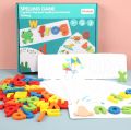 1 【Happier】 Wooden Spelling Game Building Blocks Educational Learning Toys Alphabet Spelling Exercise For Toddlers And Kids. 