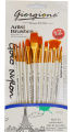 Giorgione Paint Brush Set of 12 Mix Brushes,Nylon Hair Brushes for Oil Watercolor Painting, Face Body Model Paint, Nail Art, Miniature Detailing & Rock Painting. 