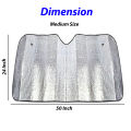 Car Windscreen Windshield Sun Shade Aluminum Foil For Car Sun Visor Foldable Rear Window 127*60cm Best for Suzuki Alto, Cultus, KIA Pecanto , Mehran, Khyber, Core  (Silver). 