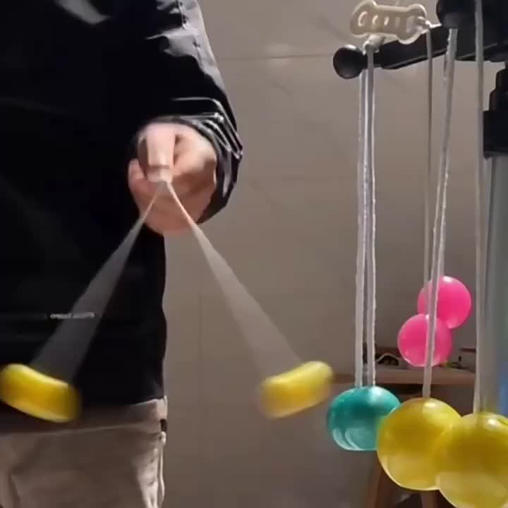 Clackers Balls on A String Rope Lato Lato Toy Ball For Relaxing Fatigue Click Clacks Noise Maker Swinging Ball Sensory Toys Fine Motor Skills Hands on Abilities Party Favors Novelty Gifts for Children Adults Boys and Girls Anxiety Relieve Clackers Balls