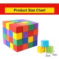 1 【HOT】 20Pcs/Lot 2X2CM Colorful Cubes Wooden Building Blocks Stacking Up Square Wood Toy Baby Shape Color Learning Toys For Children. 