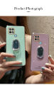 For Realme C21Y Back Cover + Rhinestone Ring Holder Stand Shiny Plating Square Bumper Girls Phone Case Soft TPU Silicone Shockproof Protective Cover. 