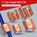 Aluminum Cable Clamp C Type Copper Wire Clip Copper Wire Connector Copper C-shaped Clamp Wire. 