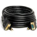 VGA SVGA Monitor Cable with Audio 50 Feet (15 Meters) HD15 (Male to Male) with 3.5mm Stereo Audio Monitor Cable 50ft (15M). 