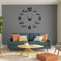 Wooden Wall Clock 3D New Clock Wooden Clock Wall 3D Best for Wall Decoration Items Wall Clocks For Bedroom DIY Clock 24 by 24 INCH. 