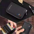 Zip card wallet Genuine Leather Minimalist Men's Purse Long Wallet For Men Card Holder Wallet Small Wallet for Men and Women. 