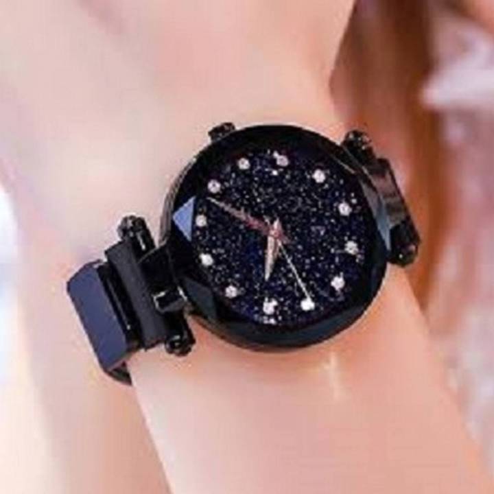 WaterProof%20luxury%20ladies%20watch%20magnet%20mesh%20For%20Girls%20BLACK%20-%20Image%203