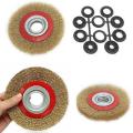 Wire Brush Wheel 6″ 150mm For Bench Grinder Polish And Reducers Adaptor Rings. 