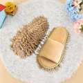 【FUN LIVE】 House Cleaning Brush Floor Ground Cleaning Tools Lazy Slippers Cleaning Cloth 1Pair Microfiber Novelty Slippers Style Mops. 