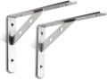 2 Pcs Stainless Steel Heavy Duty Shelf Brackets,Shelf Support Corner Brace Joint Right Angle Bracket.All Sizes Available(4",6",8",10",12"). 