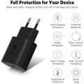 Original Samsung 25W Charger With Type-C To Type-C Cable | Supports Super Fast Charing 25W 45W | USB Type C Fast Charger | Best for Samsung Phones | PD Quick Charging. 