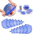 Universal Food Silicone Cover, 6 Pieces Reusable Stretch Lids For Cookware With Silicone Lid guards made of silicone. 