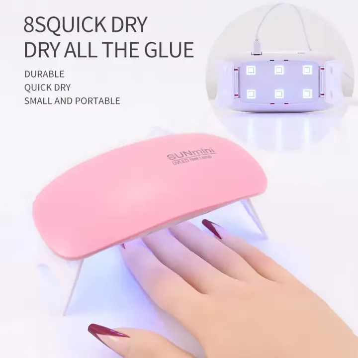 SUN Mini 6W LED UV Nail Dryer Lamp Portable USB