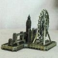 Retro City Bronze London Eye Big Ben Tower Bridge UK Model Decor Metal Statue Figurine Living Room Vintage Home Decor for Gifts Party Desktop Decoration. 