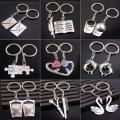 2pcs Couple Key Chain Ring Set-I LOVE YOU with Red Heart Keychains Set for Boyfriend Girlfriend and Best Friends,Valentine's Day Birthday Gifts Graduation Gifts-Love Heart Key Locks Lover Gift. 