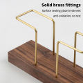 Creative Walnut Solid Wood Paper Towel Holder Desktop Storage Toothpick Holder WANNA. 