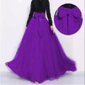 Purple long skirt/skirt with ribbon/trending skirt for women's/Maxi for women's. 