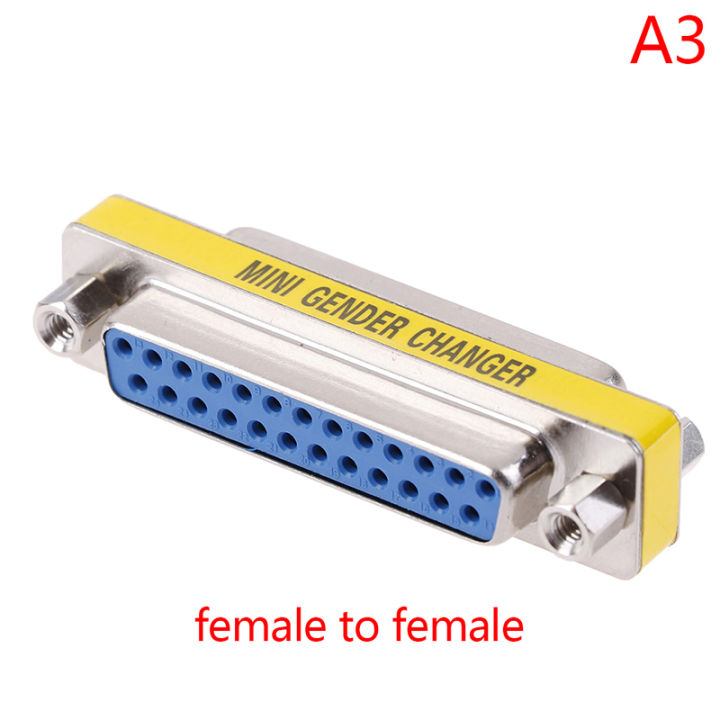 DB25 D-Sub 25pin Connectors Mini Gender Changer Adapter RS232 Serial Connector