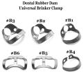 Export Quality Stainless Steel Dental 6Pcs Universal Rubber Dam Brinker Clamps Lower-Upper Anterior Clamp B1 to B6 Kit. 