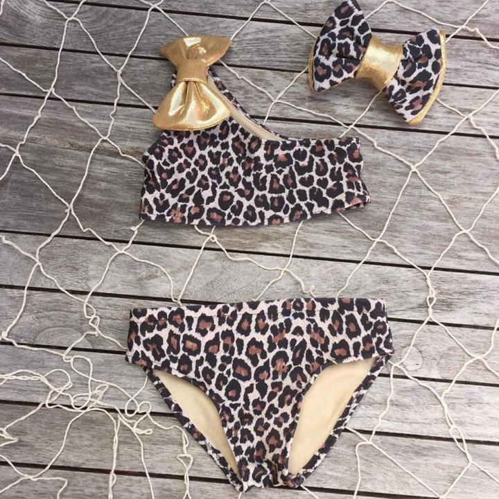 Leopard print baby swimsuit hotsell