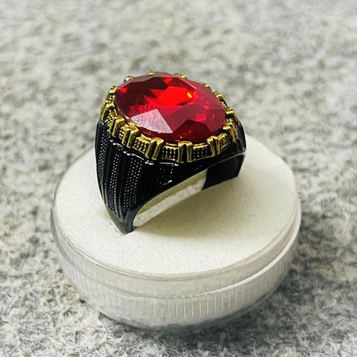 Oval Shape Gemstone Designer Ring/Beautiful stone ring for Boys