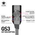 Plextone GS3 Virtual 7.1 Channel 3.5mm USB Sound Card Adapter Headphone Audio Jack Stereo Sound Card Converter For Gaming Compatible with Pc Laptop. 