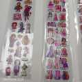 4 Sheets Girls 3D Disney Girls Raised Relief stickers Scrapbooking. 