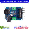TDA7297 15W+15W Stereo Audio Amplifier Board 6V–18V Dual Channel Power Amplifier Module High Quality by Electrica. 