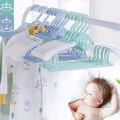 5 Piece - 11-14.5 inch  Baby Coat Hangers Children Clothes Hangers Adjustable with Space Saving Stackable Hooks, Universal Baby Hangers Non-Slip Dress Clothes Coat Hanger with Windproof Hooks. 