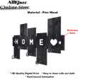 Wooden Wall Key Holder 7x12 Inch with Inspirational Design. 