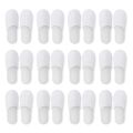 Disposable Slippers,12 Pairs Closed Toe Disposable Slippers Fit Size for Men and Women for Hotel, Spa Guest Used, (White). 