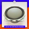 Woofer Speakers 2pcs by LG 2.5" 4 ohm 25W for DIY Portable Bluetooth Speakers, Surround Speaker Soundbar Projects. 