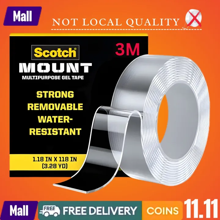 Nano%20tape%20Double%20Sided%20Tape%20(%203%20and%205%20meter%20)Transparent%20Waterproof%20tape%20double%20tape%20Adhesive%20Cleanable%20Eassy%20to%20carry%20-%20Image%202