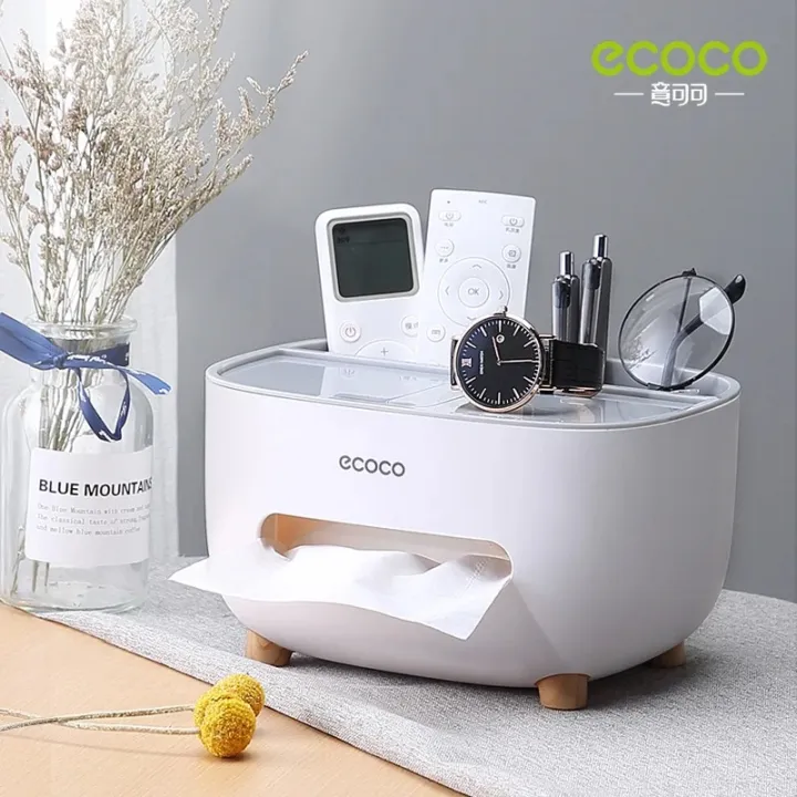 tissue%20box%20cover%20holder%20with%20storage,%20napkin%20tissue%20box,%20multi-function%20tissue%20box%20abs%20material%20storage%20organizer%20caddy%20for%20bathroom,%20bedroom%20and%20office,%20grey%20white%20-%20Image%205