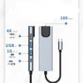 Multi Adapter USB Hub, Charging Station, Macbook Pro 13, Computer Accessories, 3.0 Type C, Rj45 HDMI-4K. 