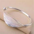 Frascati Silver Plated Leaf Charm Bracelets Bangles For Women Wedding Adjustable Bracelet. 