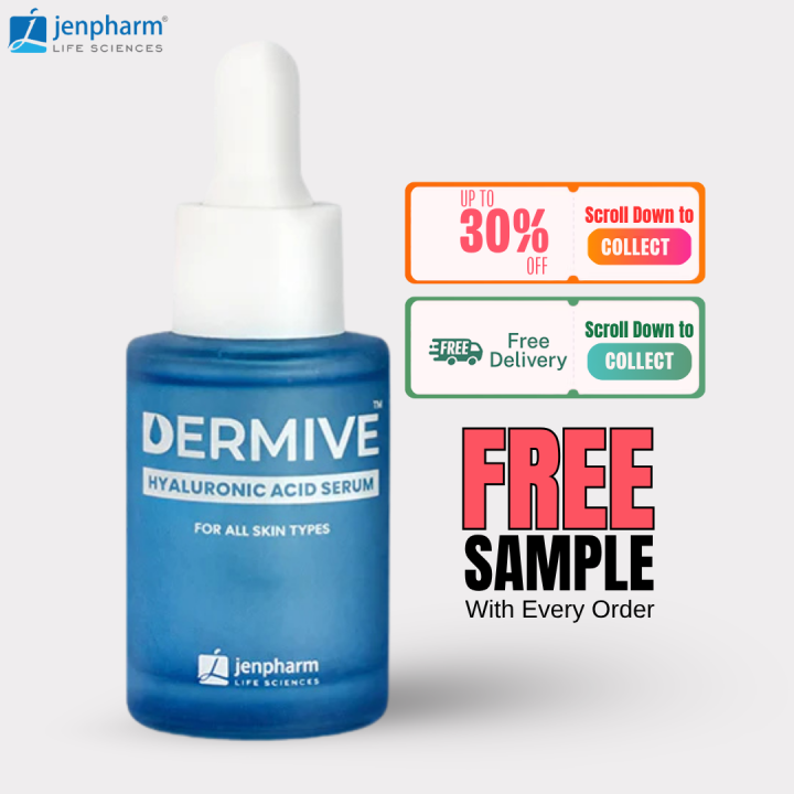 Dermive Hydrating Serum with Snail Mucin, Hyaluronic Acid, Ceramides & Alpha Arbutin | Deep Hydration, Barrier Repair, Anti-Aging & Dark Spot Removal | 30ml