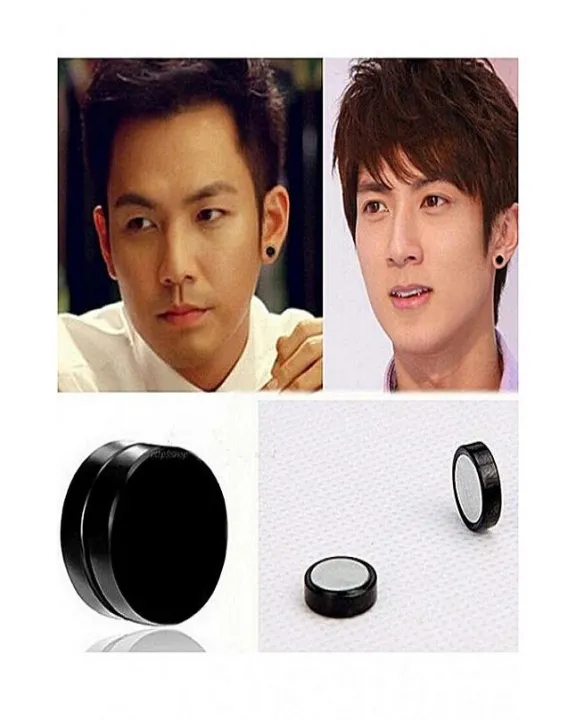 Lahore%20Cart%20Black%20Magnetic%20Round%20Earrings%20For%20Men%20-%20Image%204