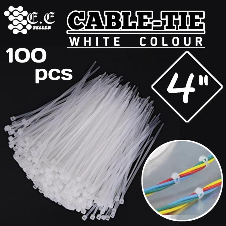 Best Quality White Nylon Cable Tie size 4" 6" 8" 10" 12". Self Lock Tie, Zip Tie,  Wire Ties, Car Wheel Cup Holder.