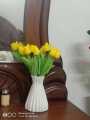 Unbreakable Plastic Flower Vase 6.5 Inches Height 3 Inches Diameter Durable Home Decor. 
