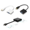 HDMI to VGA cable Video Converter Adapter Cable 4K 1080P HDMI Male to VGA Female. 