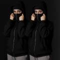 Women Riders Balaclava Zip Hoodie – Wind & Dust Guard, Winter Fleece (S–XL). 