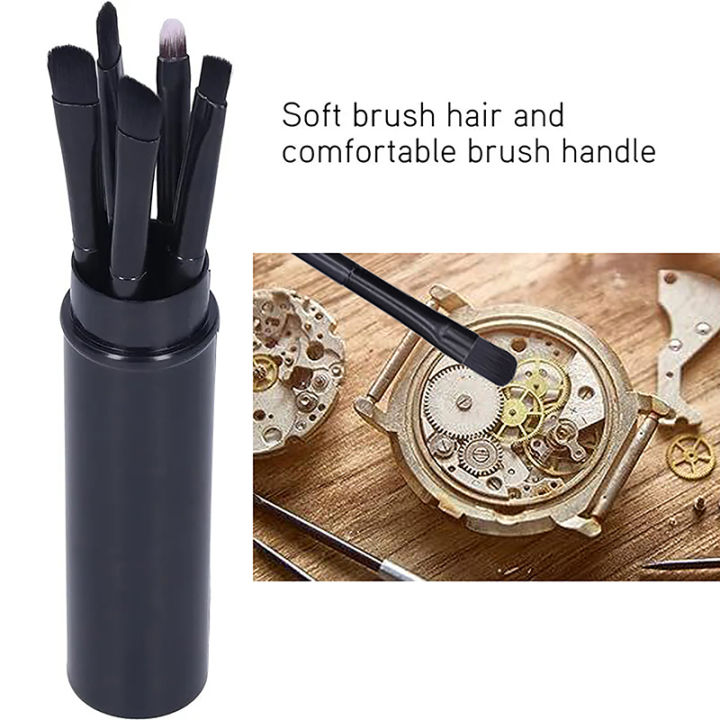 5PCS Watch Cleaning Brush Set Wristwatch Movement Small Part Cleaning Soft Brush