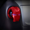 Premium Quality ABS Plastic Iron Man Universal Car Engine Button Cover | Yellow, Red, White Color Engine Ignition Start Stop Switch Decorative Push Button Cover | Flip Up Lid Car Styling. 