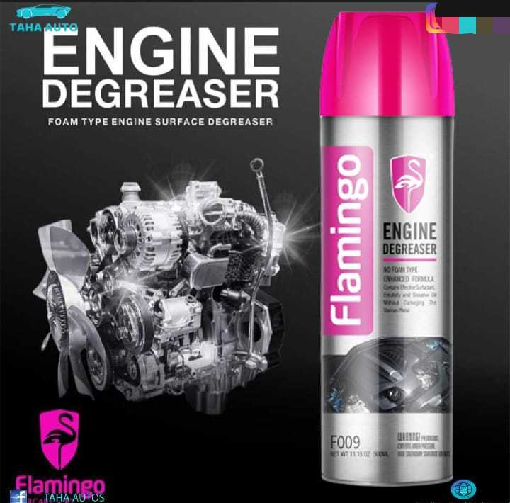 Flamingo Foamy Engine Degreaser/Engine Cleaner For Car & Bikes - 500ml . FLAMINGO Heavy Duty Engine Degreaser | Powerful Foamy Formula for Deep Cleaning  | High-Performance Engine Cleaner for Car & Bike Engines