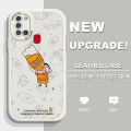 AMORVOR for Samsung Galaxy A21S Back Cover Summer Drink PU Leather Case Soft Silicone Edge Phone Cases. 