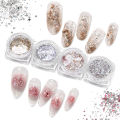 4 Colors Glitter For Nails Mixed Hexagon Gravel Glitter Burst Bright Sequin Laser Sliver Nail Art Flakes Manicure Decoration Design. 