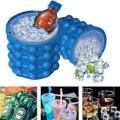 Ice Cube Maker Silicone Bucket for Mini Ice Cubes - Space Saving Ice Maker Cup makes Magic Ice Nugget for Cocktail Crushed Ice Chips, Ice Mold Cylinder Bucket Ice Cube Tray with lids. 