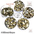 250 Pcs Round Shape Kundan Stone in Flat Back Mount/Kundan Beads for decoration. 